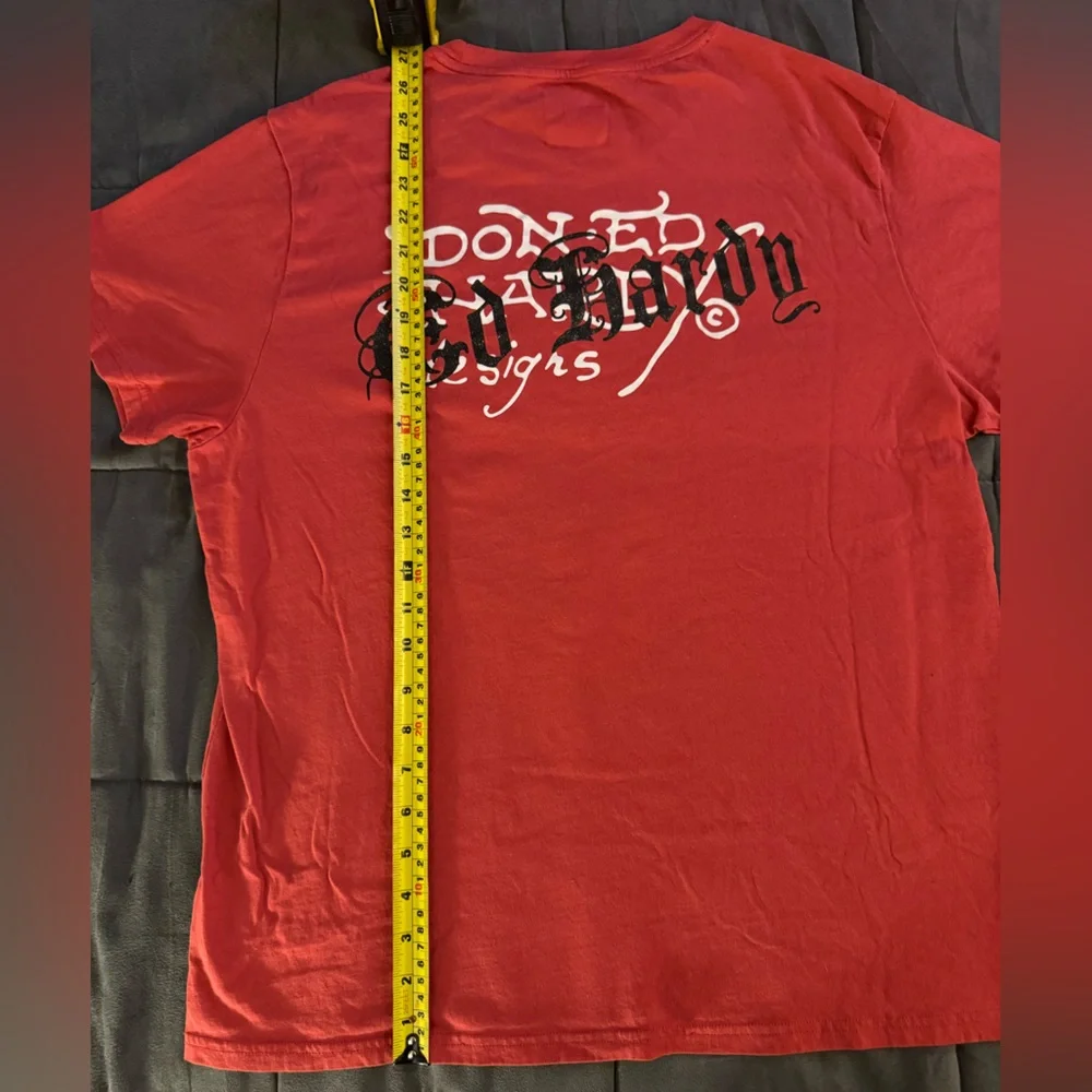 Ed Hardy Red Tattoo Graphic T-Shirt NWOT - Picture 3 of 7